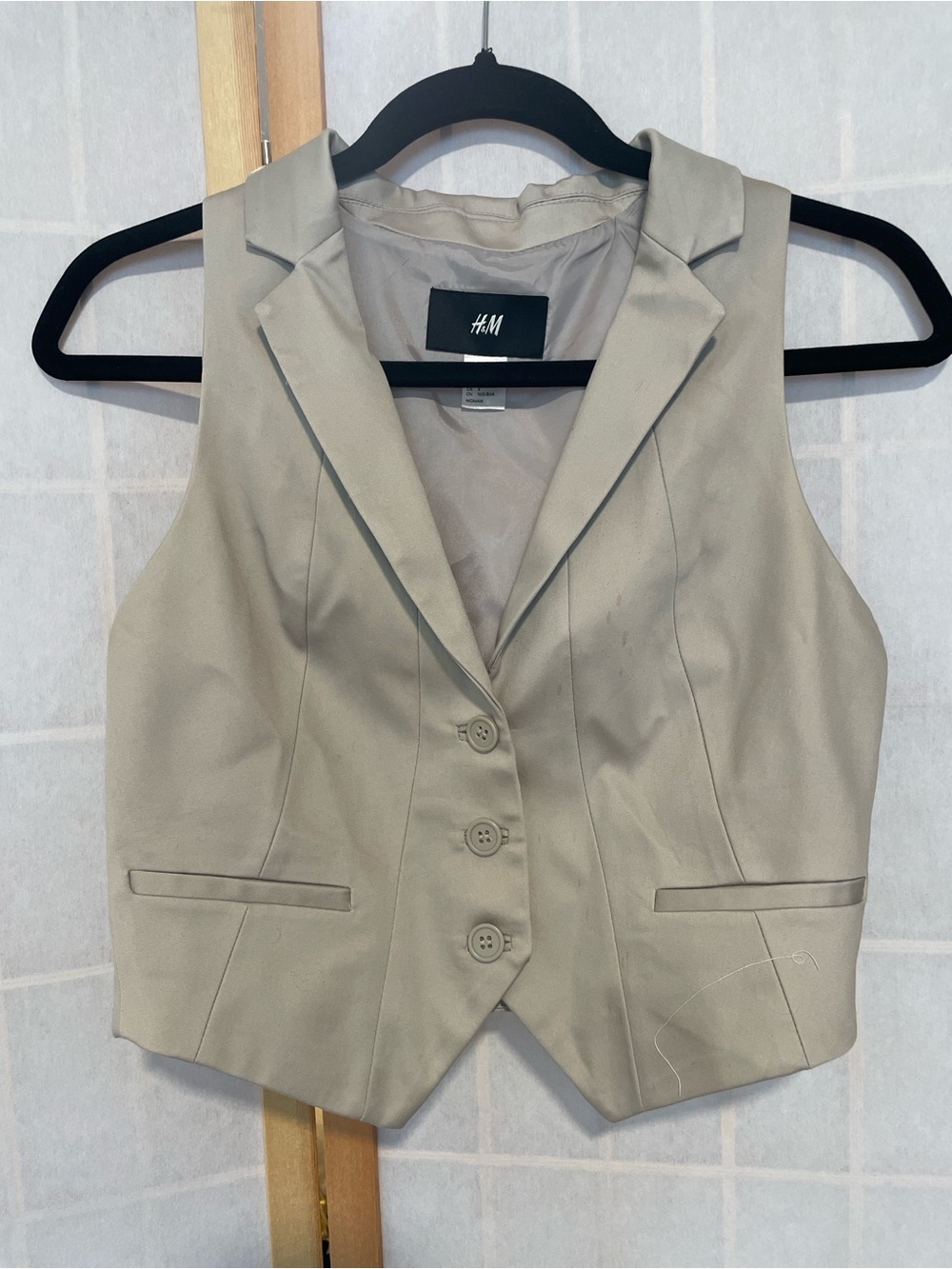 H&M Light Taupe Women's Tailored Vest